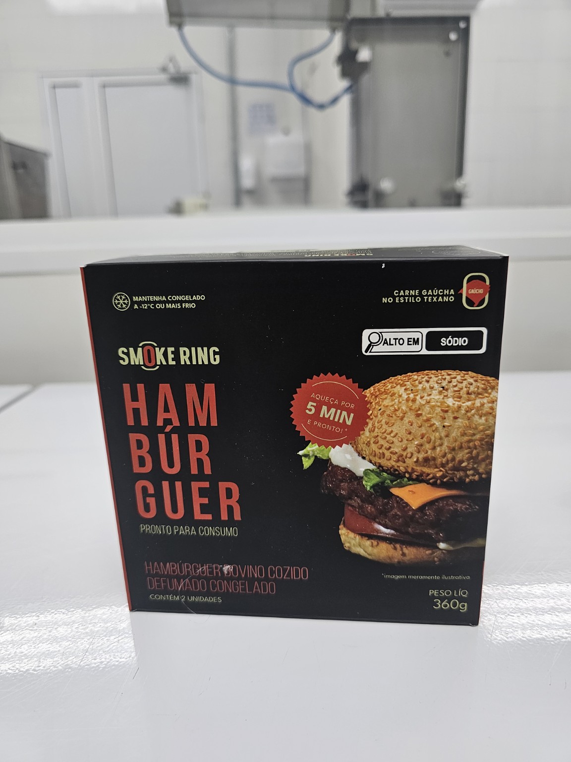Embalagem de hambúrguer bovino Smoke Ring